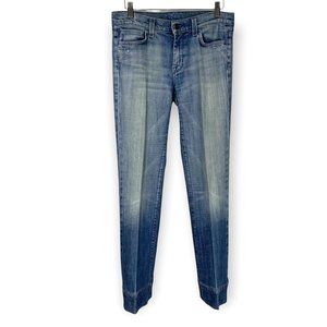 7FAMK Distressed Straight Leg Jeans Size 28